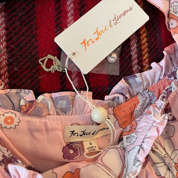 For Love & Lemons Magnolia Mini Dress Pink NWT - Picture 4 of 7